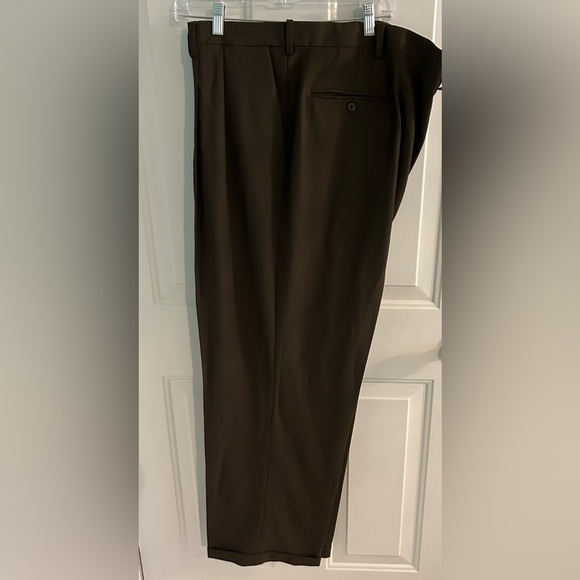 Chocolate brown dress slacks. 48wX32L - Picture 6 of 7